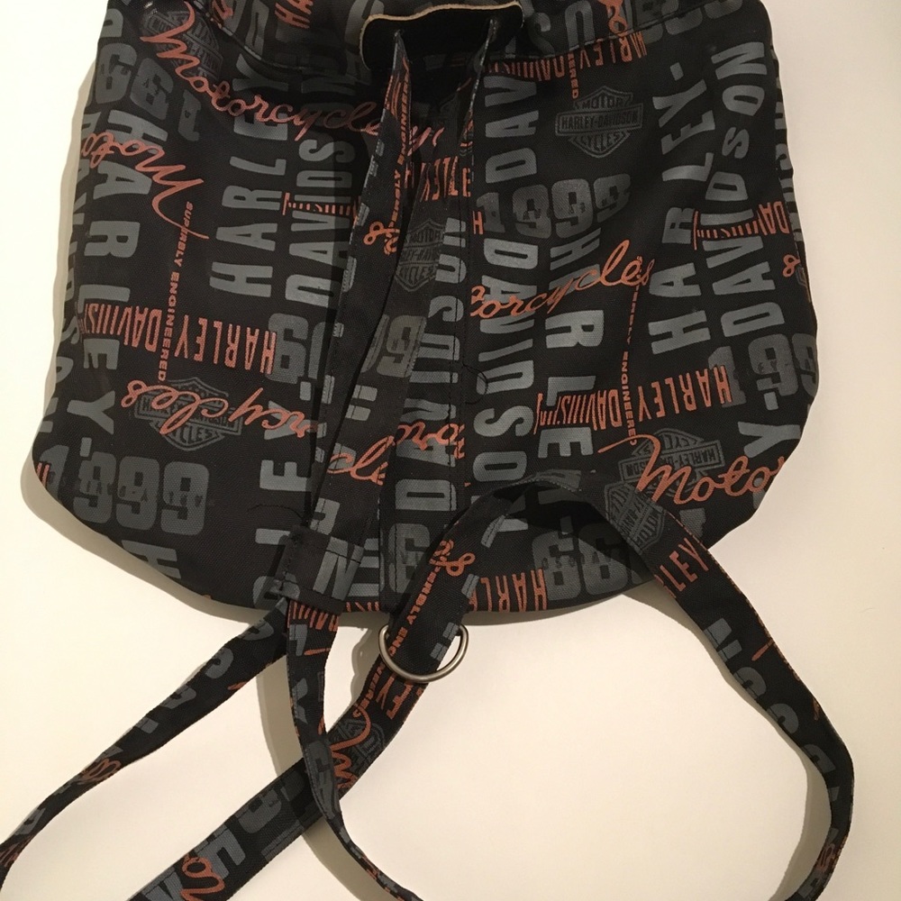 Harley Davidson Drawstring Backpack /Bag - image 4